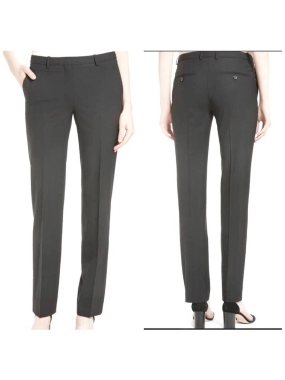 Theory gray Hartsdale B Good Wool Suit Pants trousers size 2
